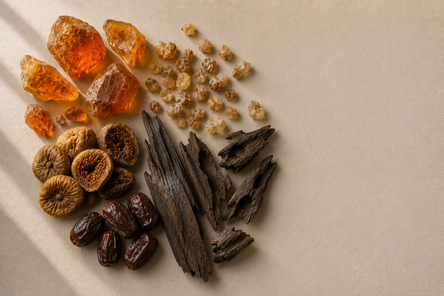 Dried Fruits, Benzoin, Amber & Woody Accord